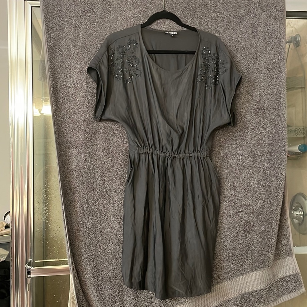 Express dress with embellishment sleeves